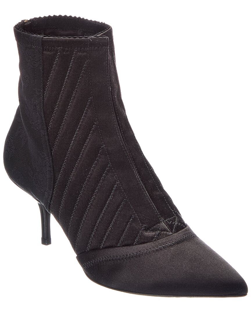 Dolce & Gabbana Corset Satin & Lace Bootie In Multi