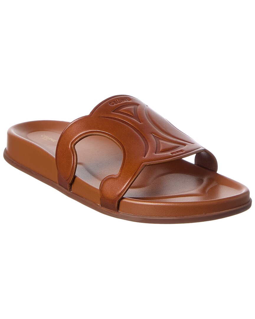Celine Troimphe Leather Sandal In Multi