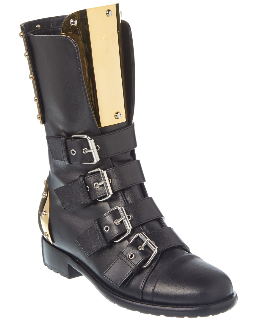 Giuseppe Zanotti Leather Boot In Black
