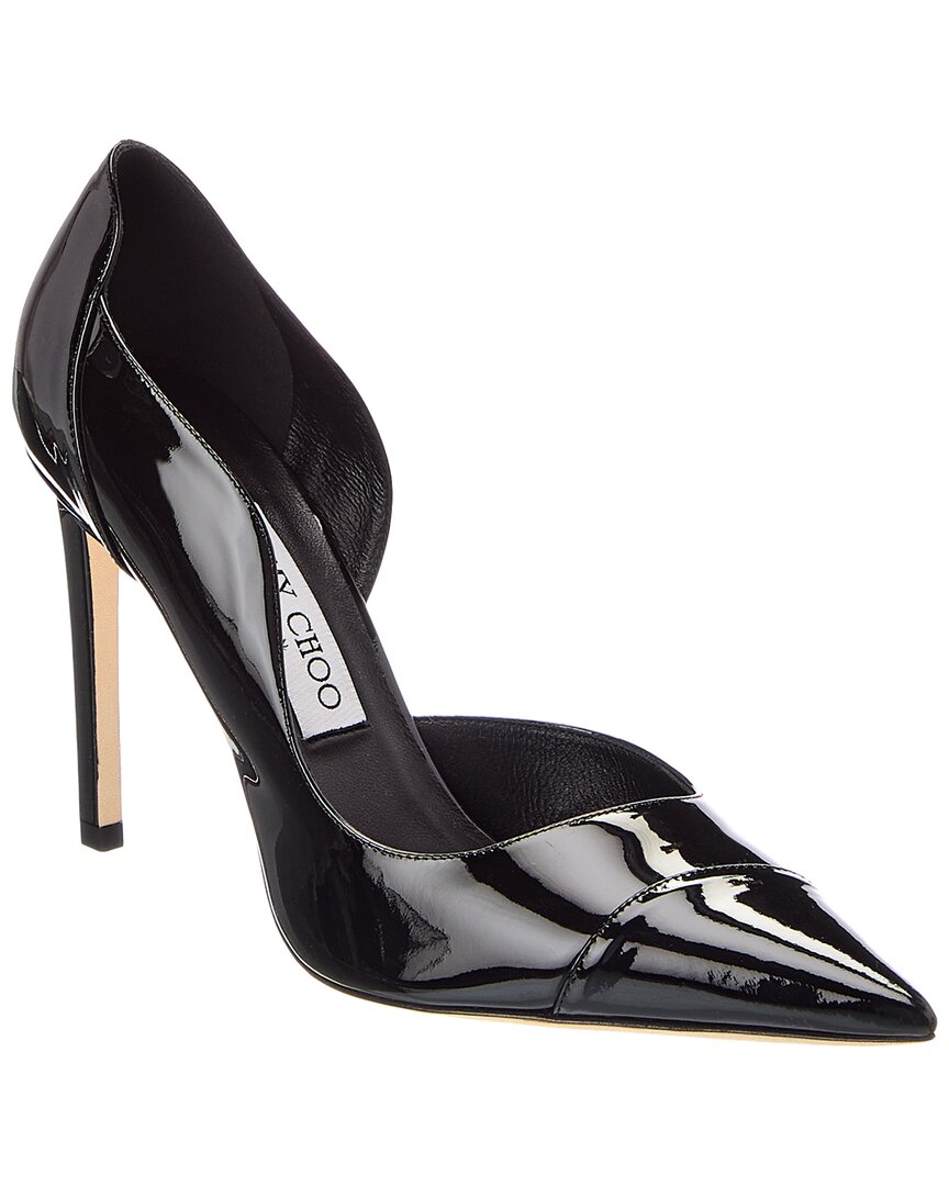 Jimmy Choo Brigitte 100 Patent Pump In Black
