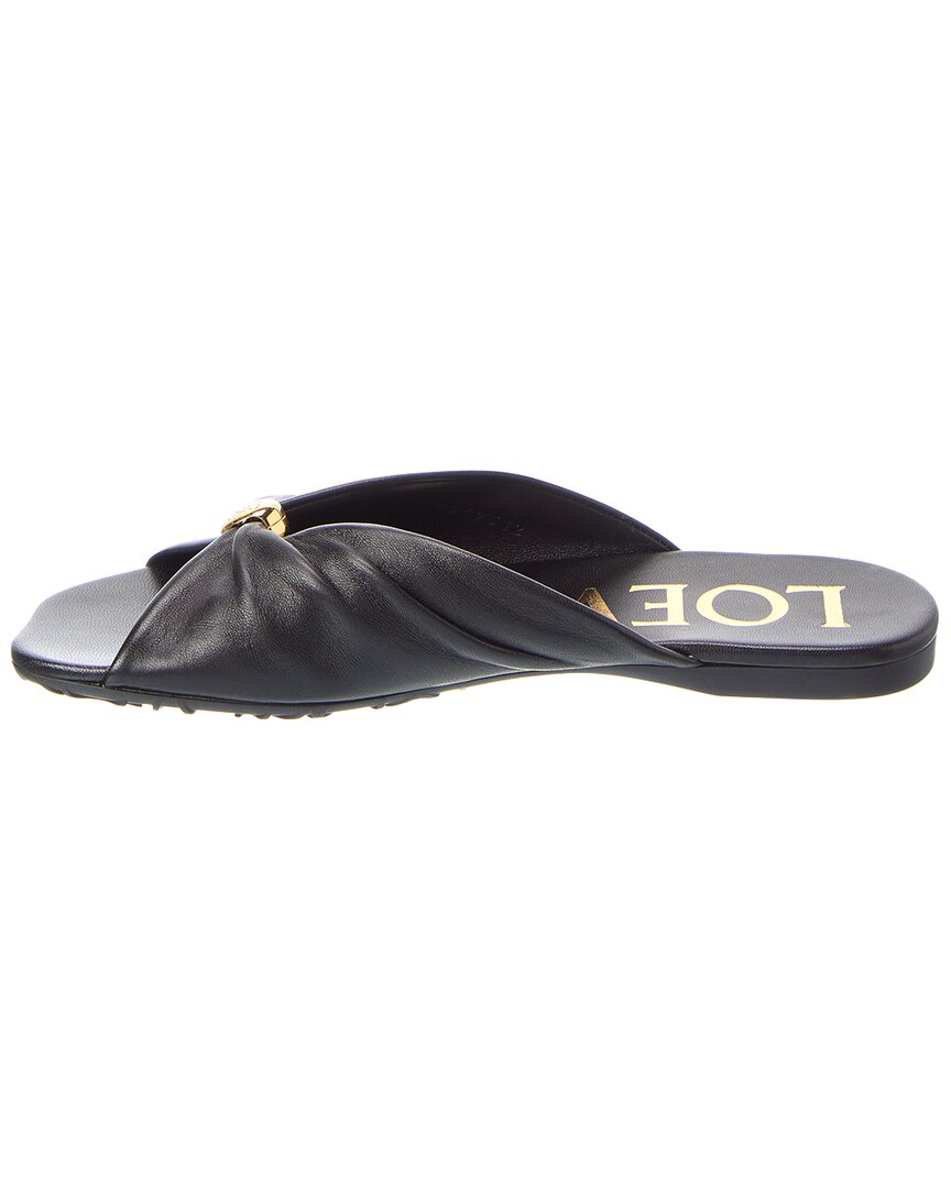 Loewe Sculptural Soft Nap Suede Slippers In Blue
