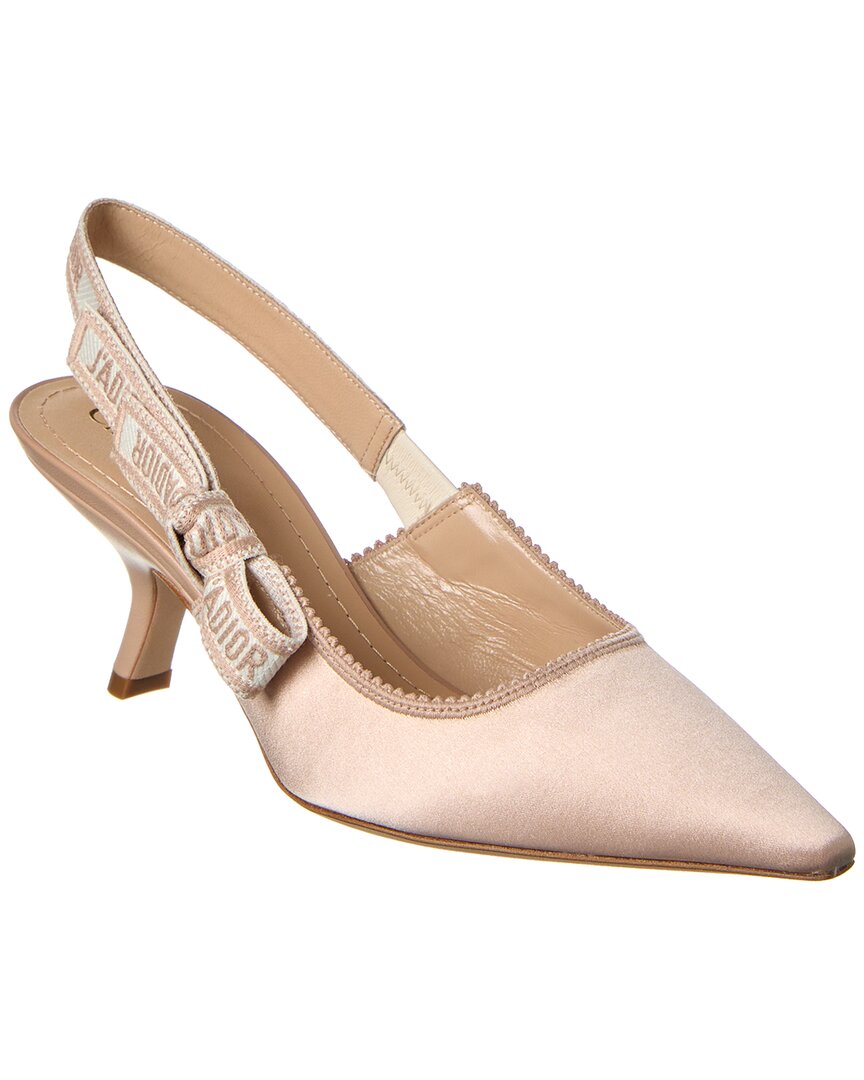 Dior J'a Canvas Slingback Pump (authentic ) In Pink