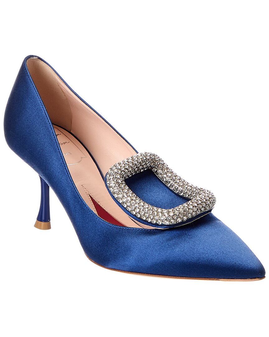 Roger Vivier Satin Pump In Blue