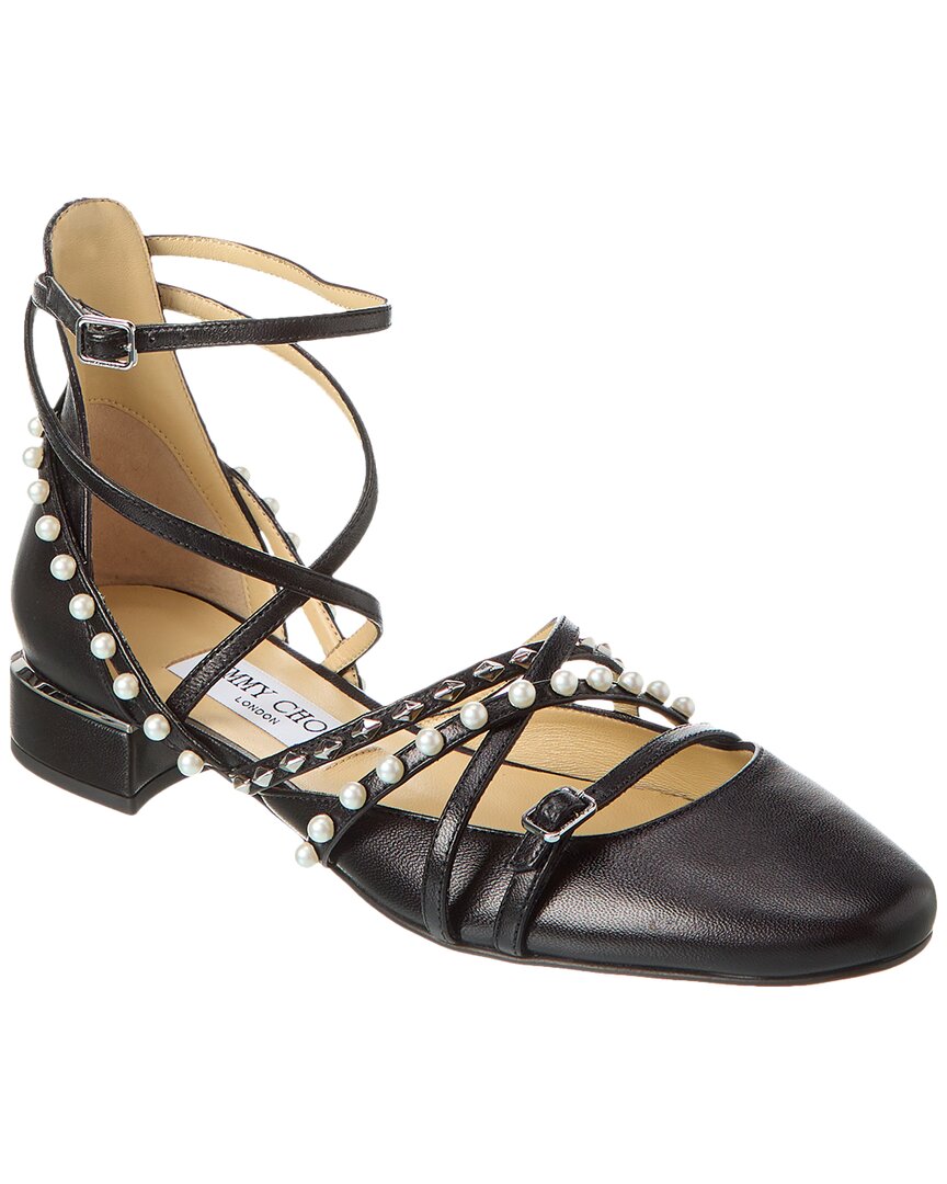Jimmy Choo Celestia 25 Sandals In Black Leather In Black