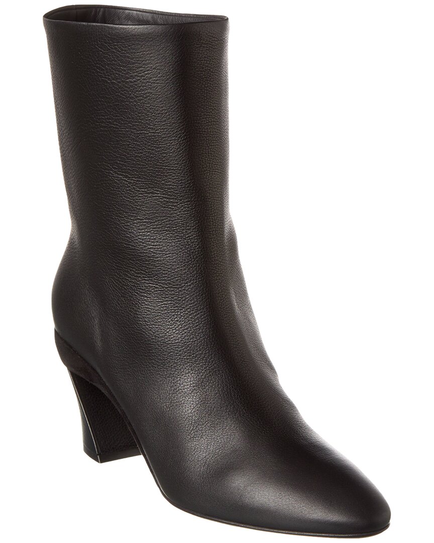 Shop Ferragamo Leather & Suede Boot In Black