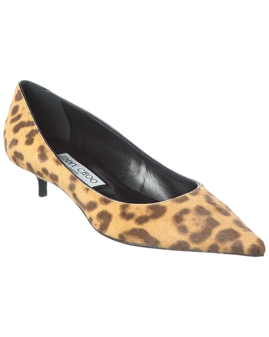 Jimmy Choo Amelia Haircalf Pump In Brown