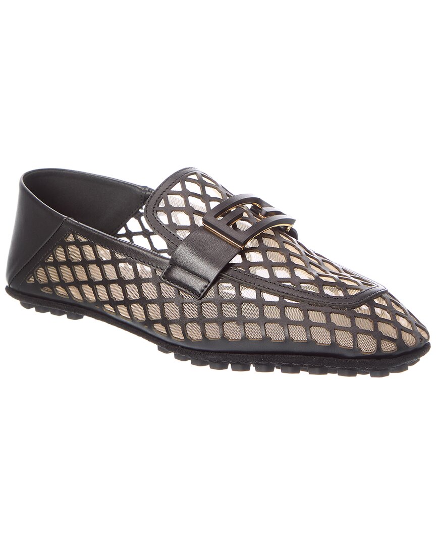 Fendi Baguette Mesh & Leather Loafer In Multi