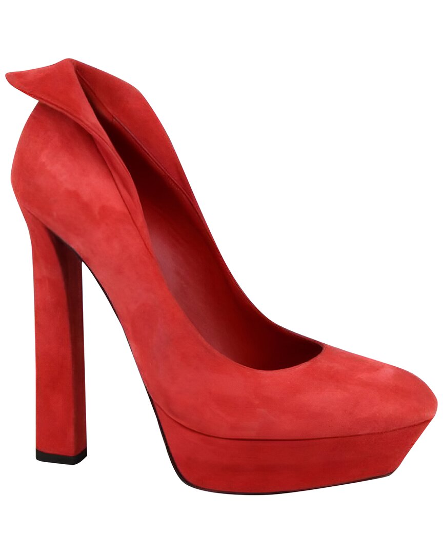 Bottega Veneta Womens Suede Platform Heel Pump 333003