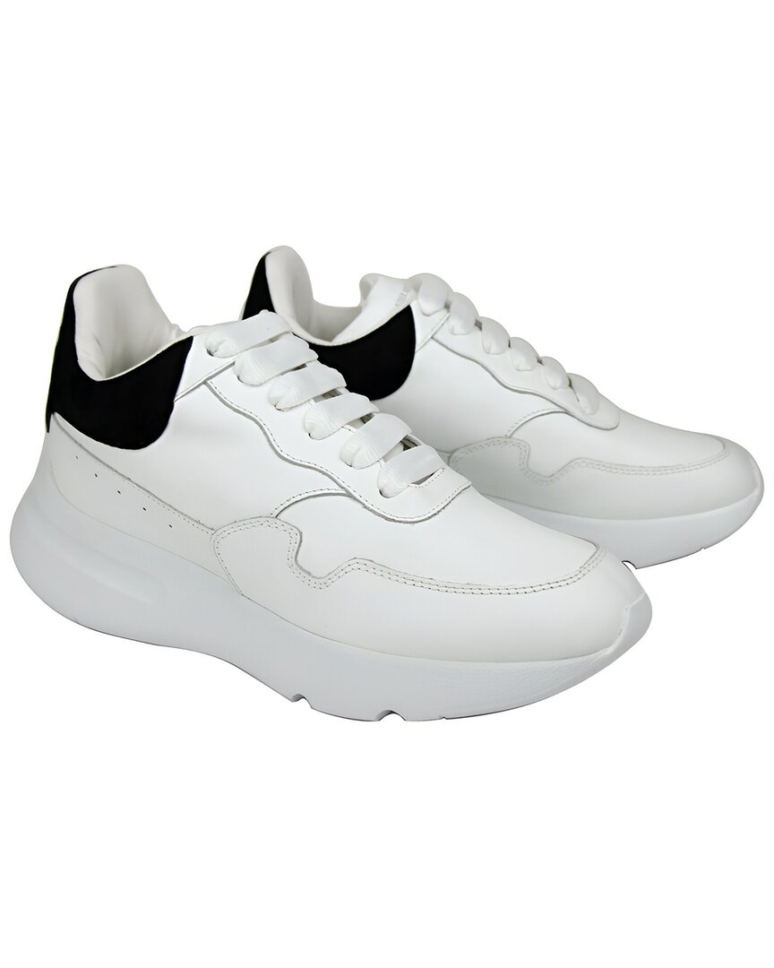 Shop Alexander Mcqueen Leather & Suede Sneaker In White
