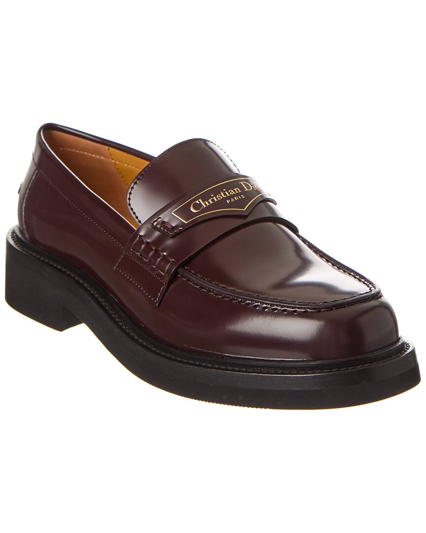 Dior Boy Leather Loafer In Red