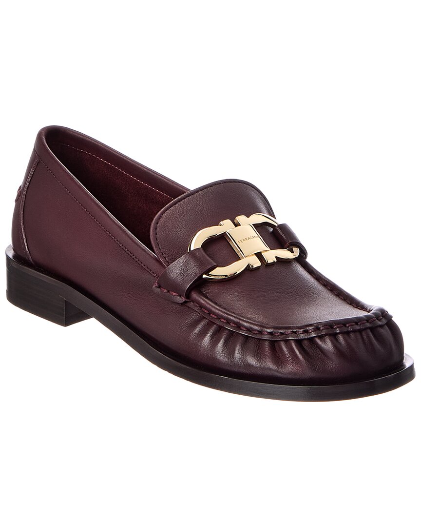 Ferragamo Maryan Leather Loafer In Purple