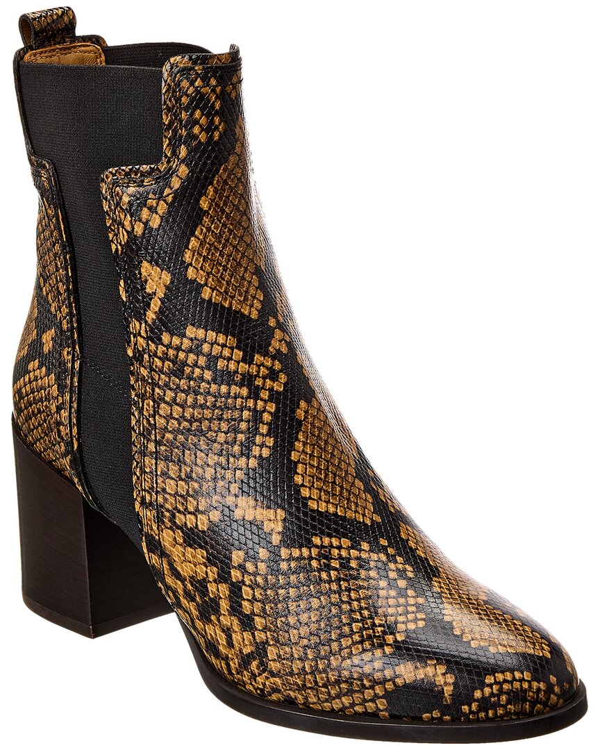 Shop Tod's Snake-embossed Leather Bootie