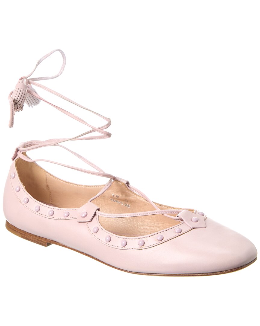 Shop Tod's Leather Flat In Pink