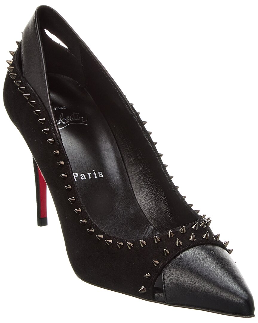 Christian Louboutin Duvette Strass 70 Patent Leather Pumps In Black