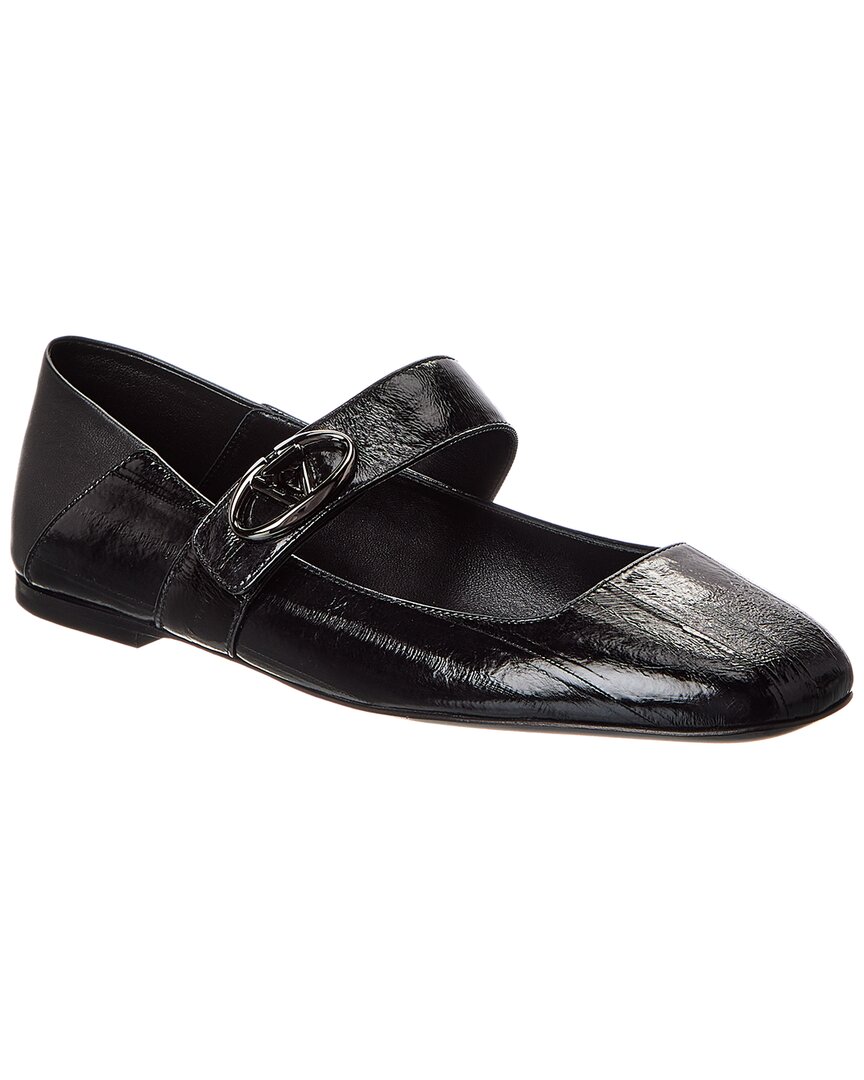 Valentino Vlogo Mary Jane Ballerina Flat In Black