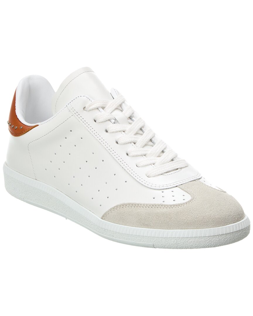 Shop Isabel Marant Bryce Leather Sneaker In White