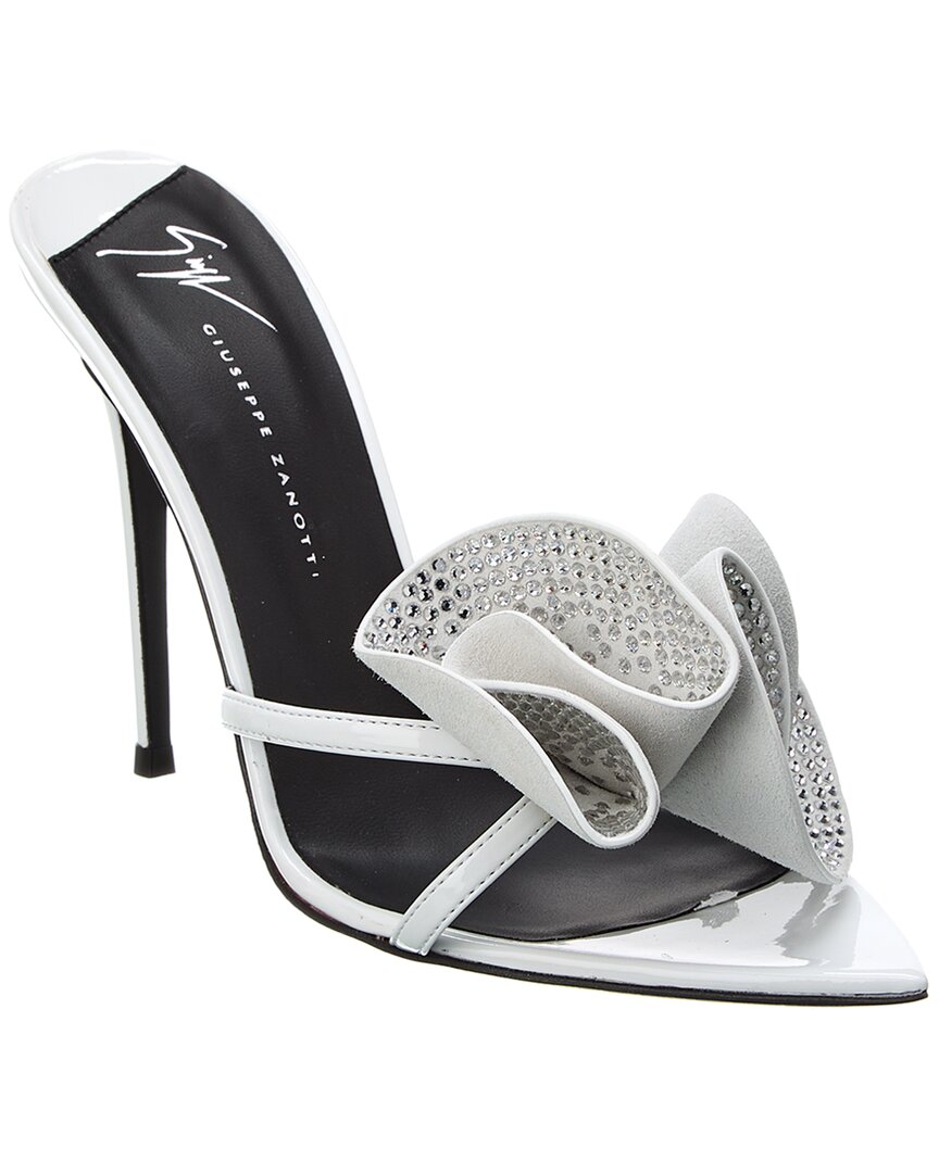 Shop Giuseppe Zanotti Intrigo 105 Patent Sandal In White