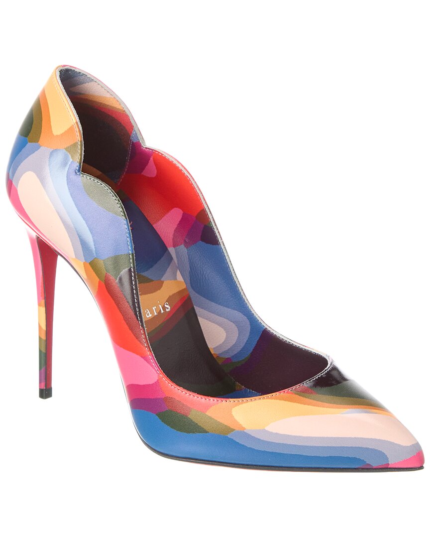 Christian Louboutin Womens Multi Hot Chick 100 Patterned Leather Courts In Multi-coloured