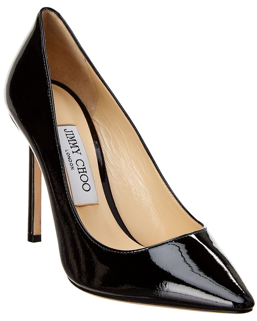 jimmy choo romy 100 patent leather pumps