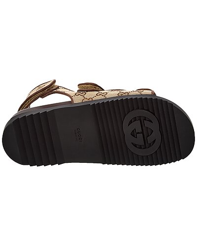 GG Canvas & Leather Sandal