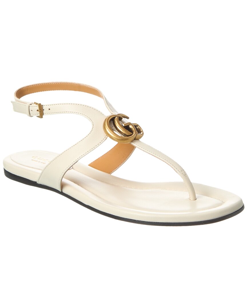 GUCCI GUCCI DOUBLE G LEATHER SANDAL