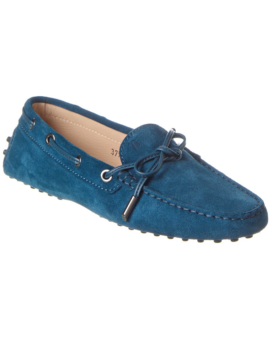 Tod's Heaven Suede Loafer In Blue