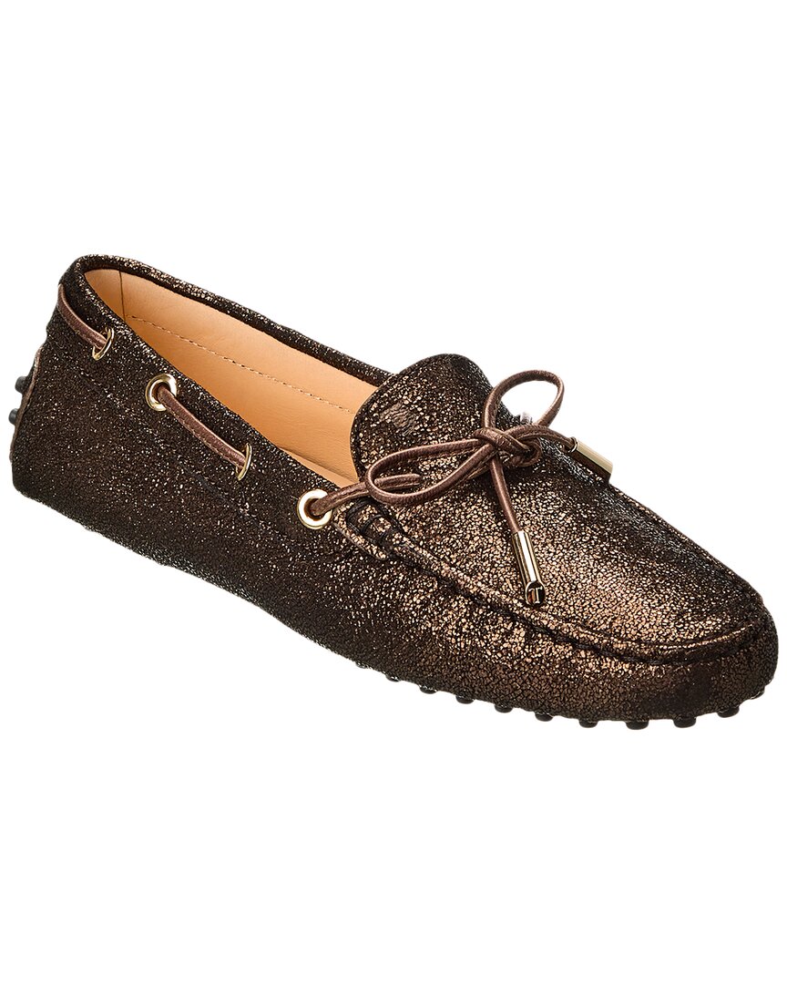 Tod's Heaven Leather Loafer In Gold