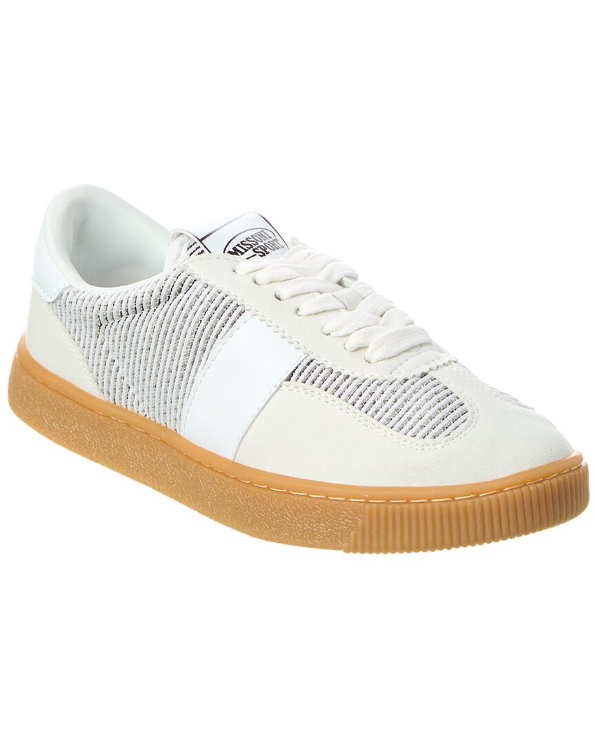 Shop Missoni Sport Leather Sneaker In White