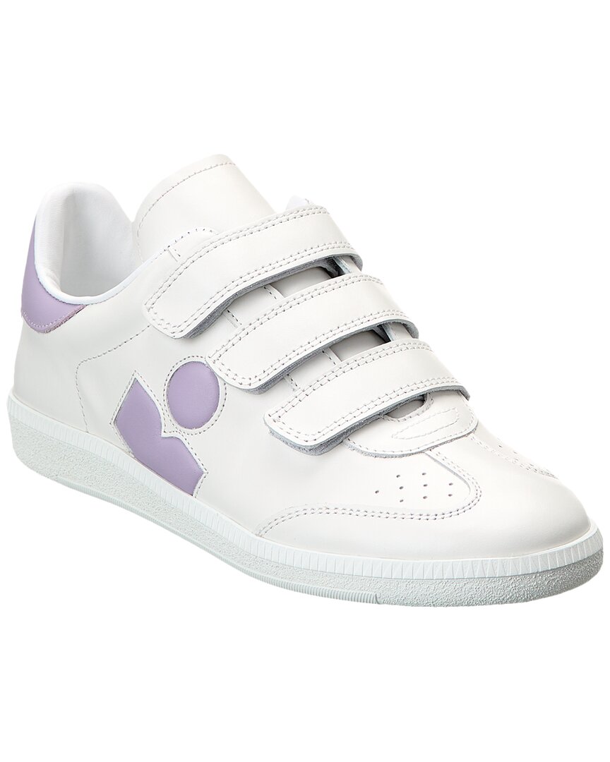 Shop Isabel Marant Beth Leather Sneaker In White