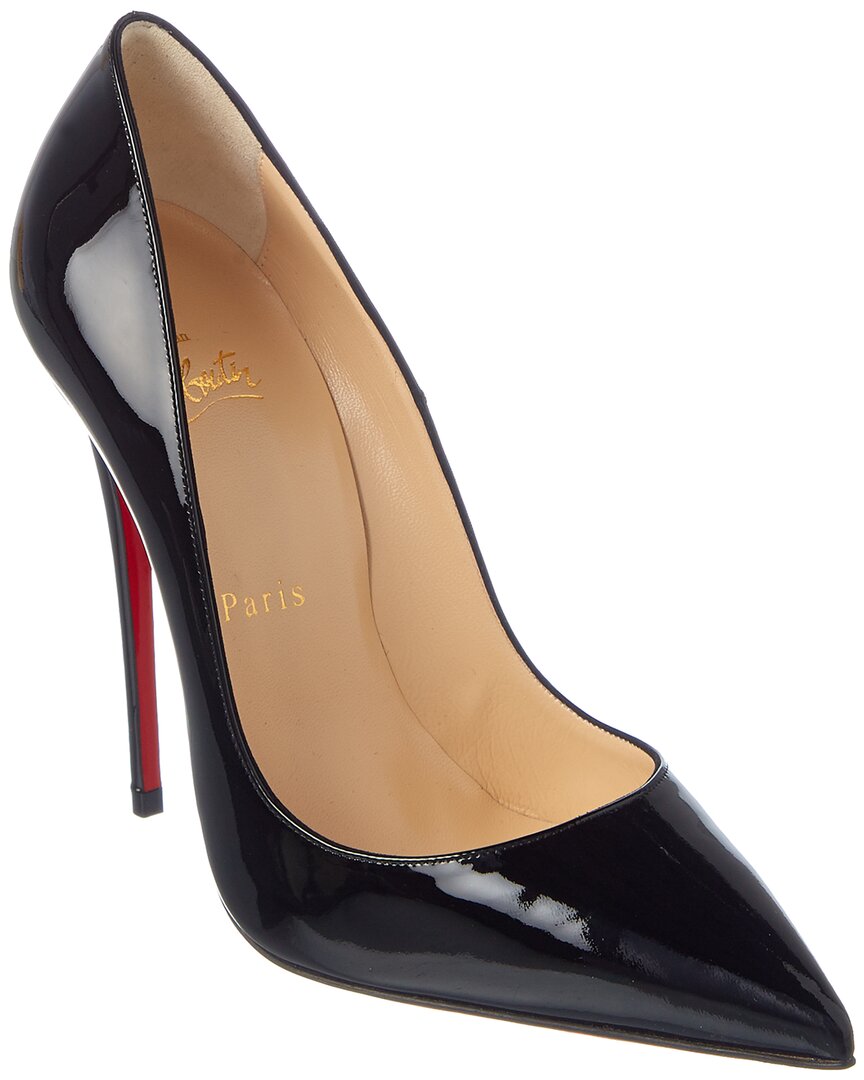 Shop Christian Louboutin So Kate 120 Patent Pump In Silver