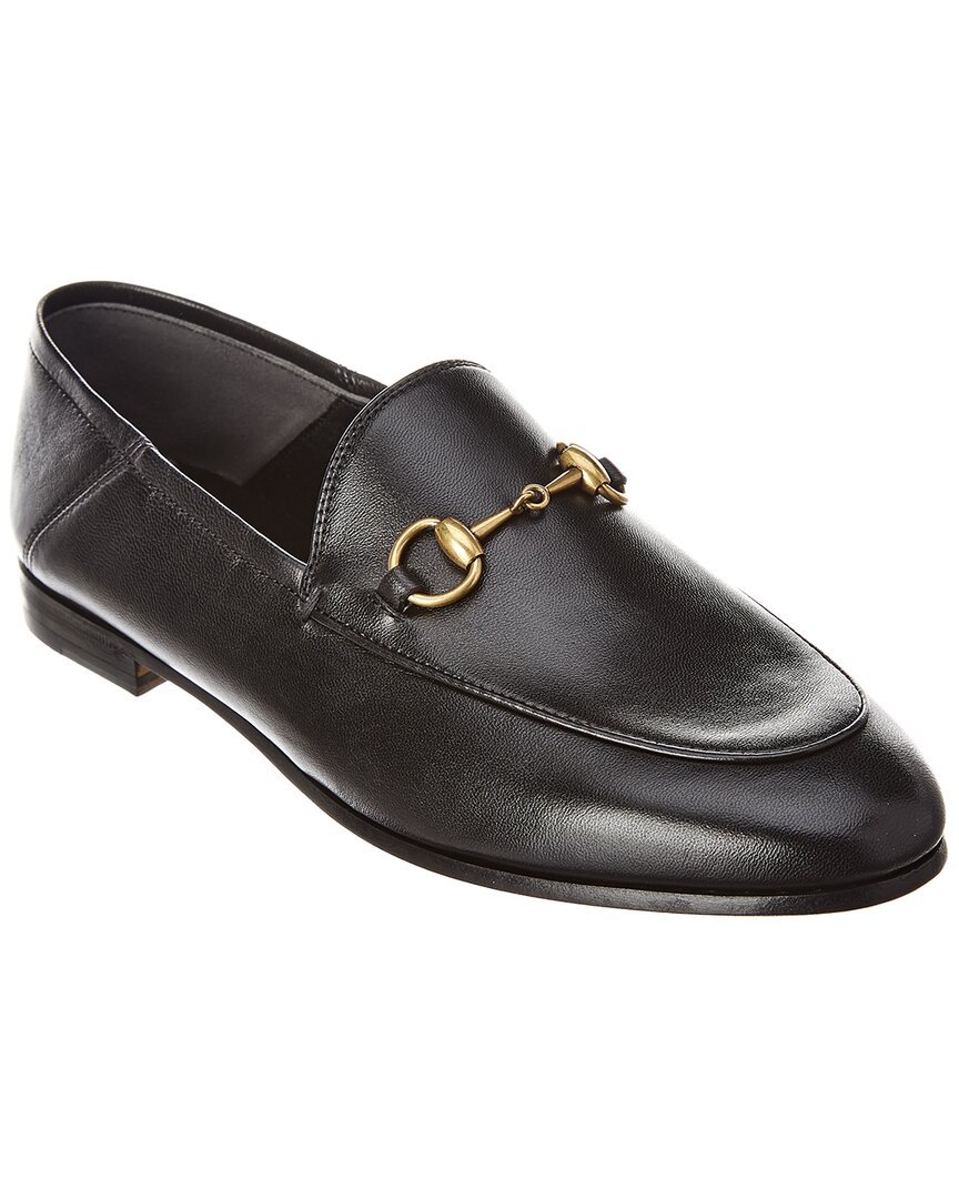 Shop Gucci Brixton Horsebit Leather Loafer In Black