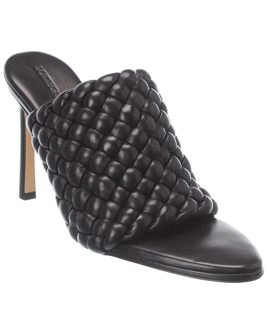 Shop Bottega Veneta Intrecciato Leather Sandal In Black