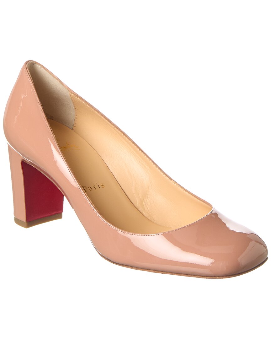 Shop Christian Louboutin Cadrilla 70 Patent Pump In Pink