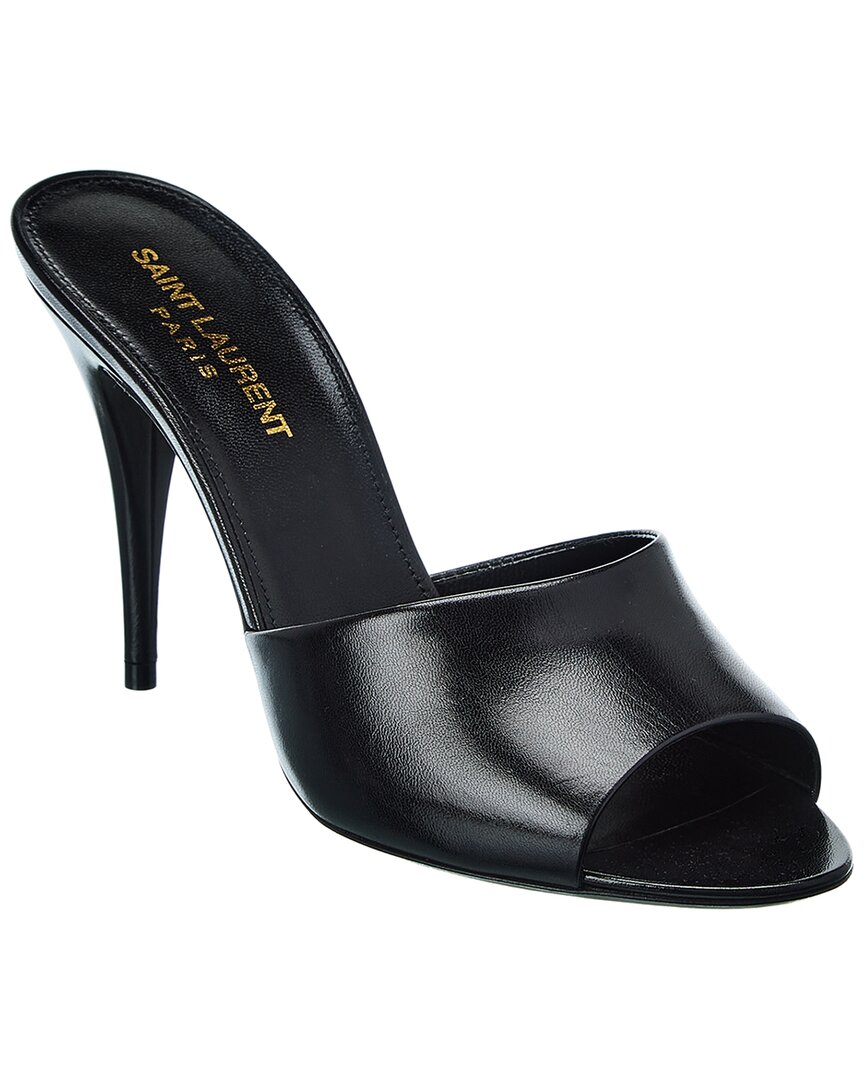 Saint Laurent La 16 Mules In Black
