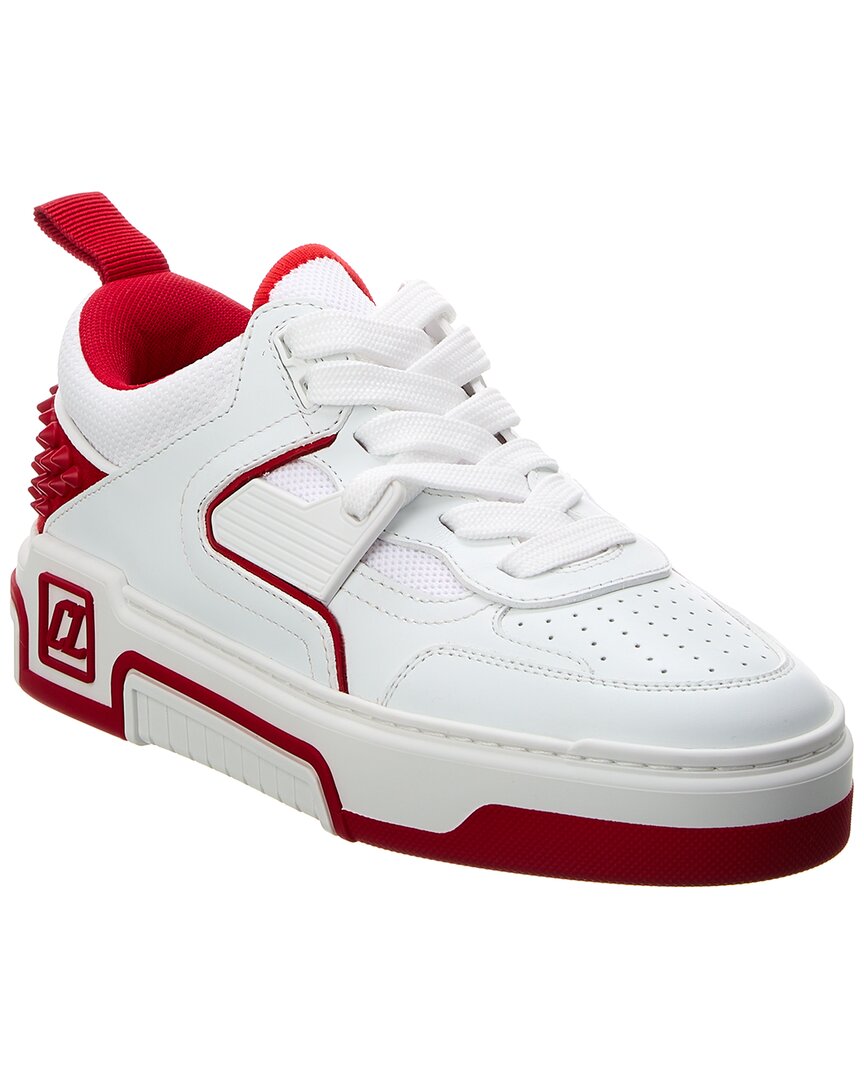 Shop Christian Louboutin Astroloubi Leather Sneaker In White