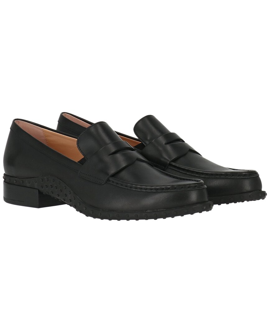 Tod's Gomma Leather Loafer In Black
