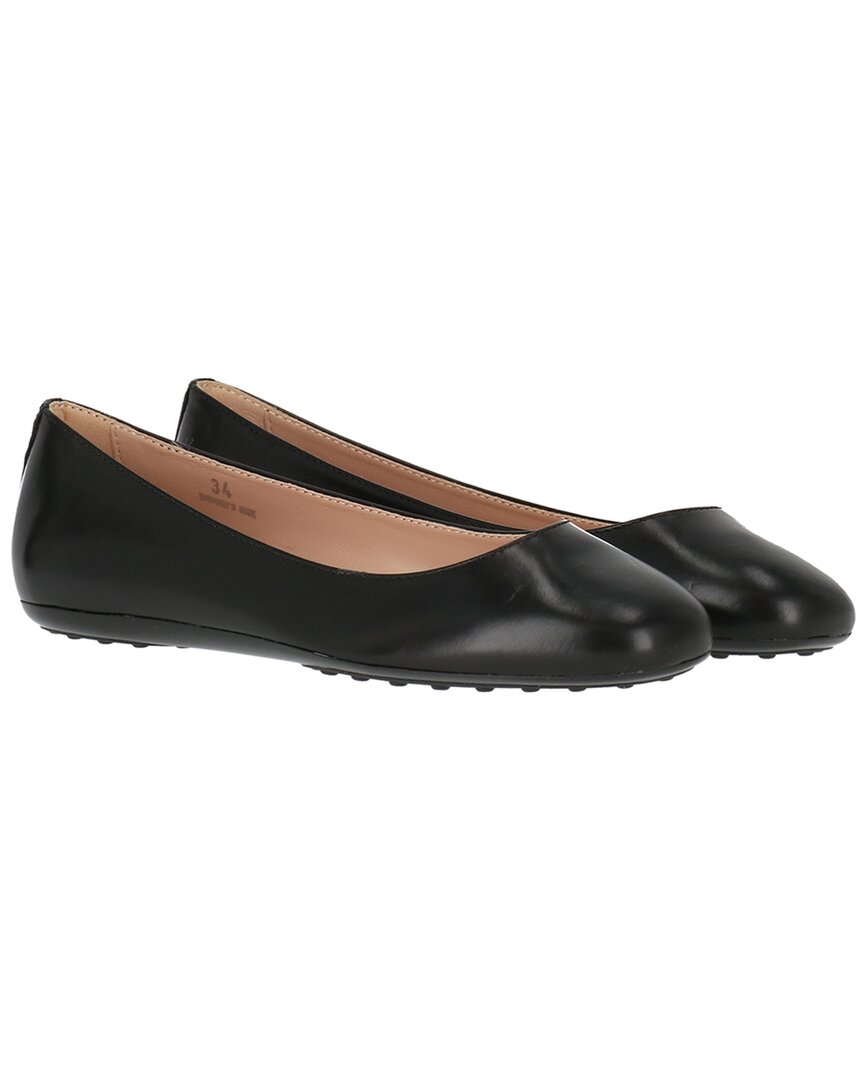 Tod's Gomma Leather Ballerina Flat
