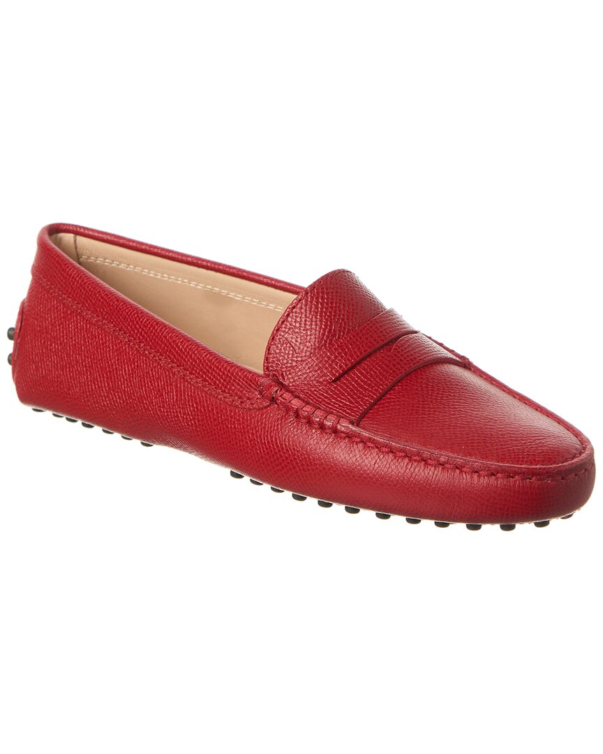 Tod's Leather Loafer In Red