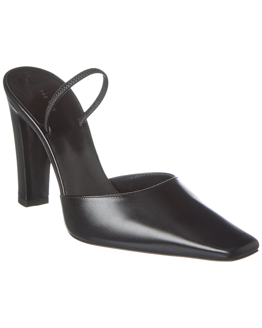 Shop The Row Minimal Sling Leather Pump In Black