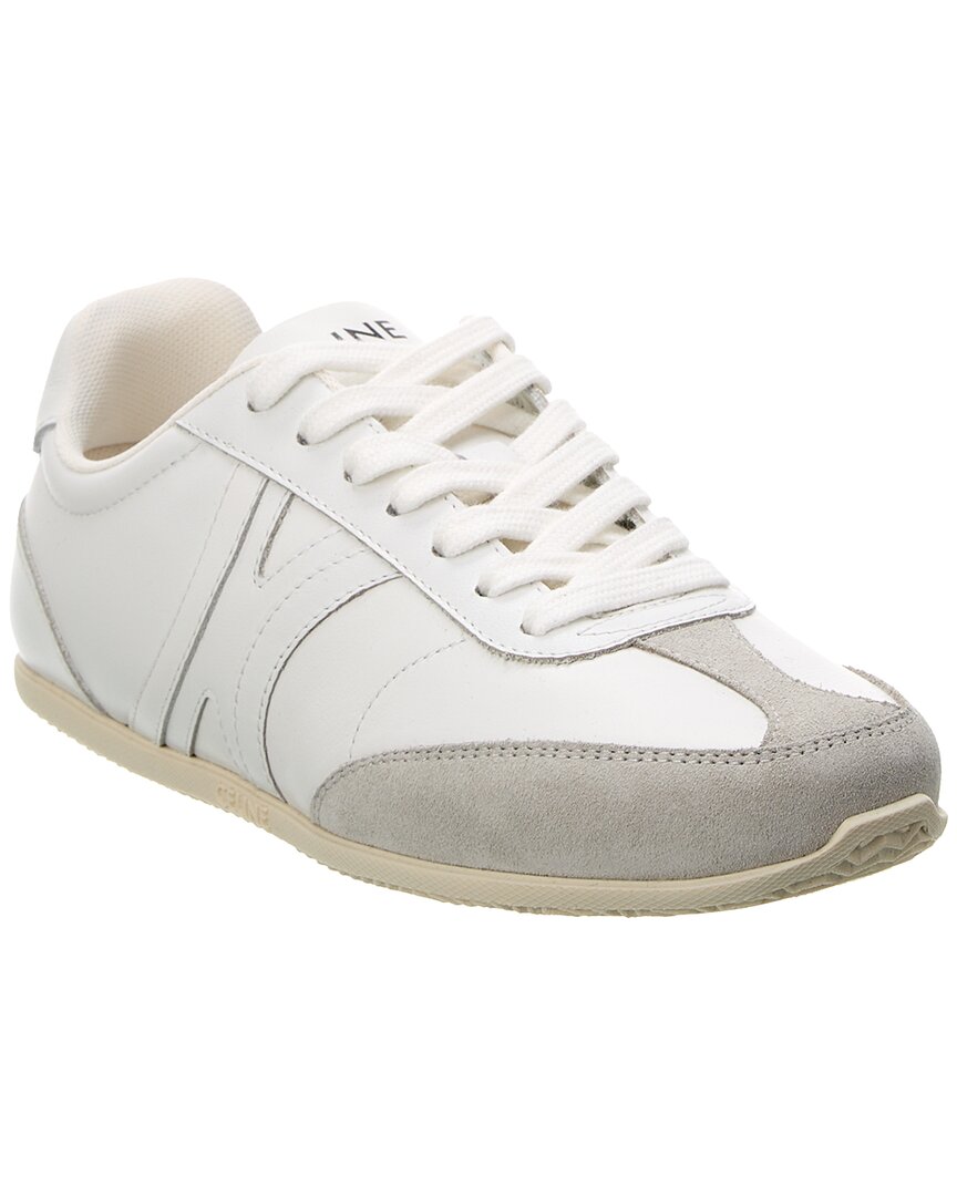 Celine Jogger Low Leather & Suede Sneaker In White