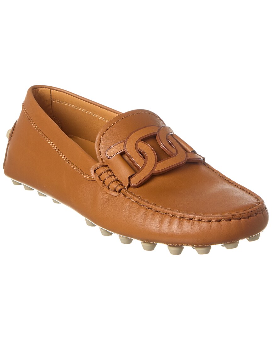 Shop Tod's Kate Gommino Leather Loafer In Brown