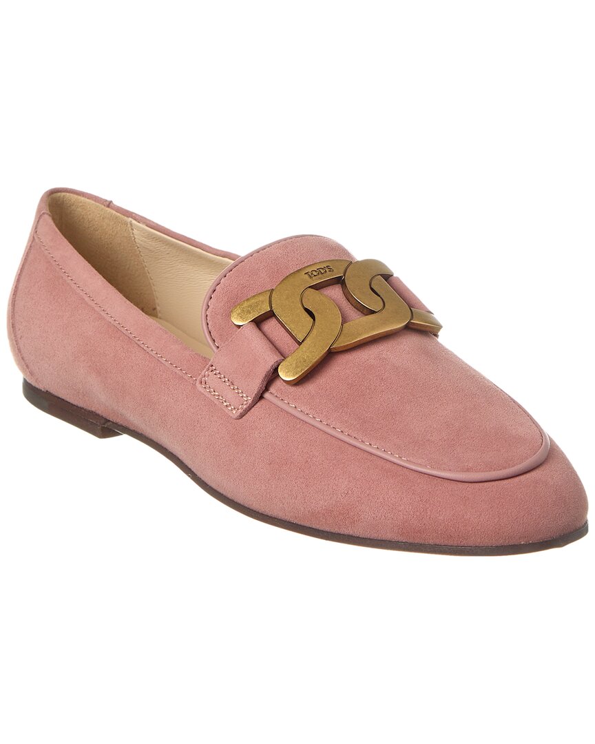 Tod's Kate Suede & Leather Loafer In Pink