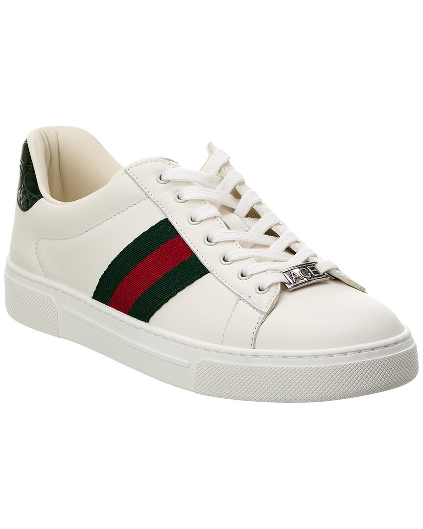 Shop Gucci Ace Leather Sneaker