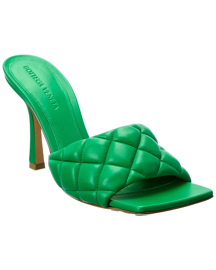Shop Bottega Veneta Padded Leather Sandal In Green