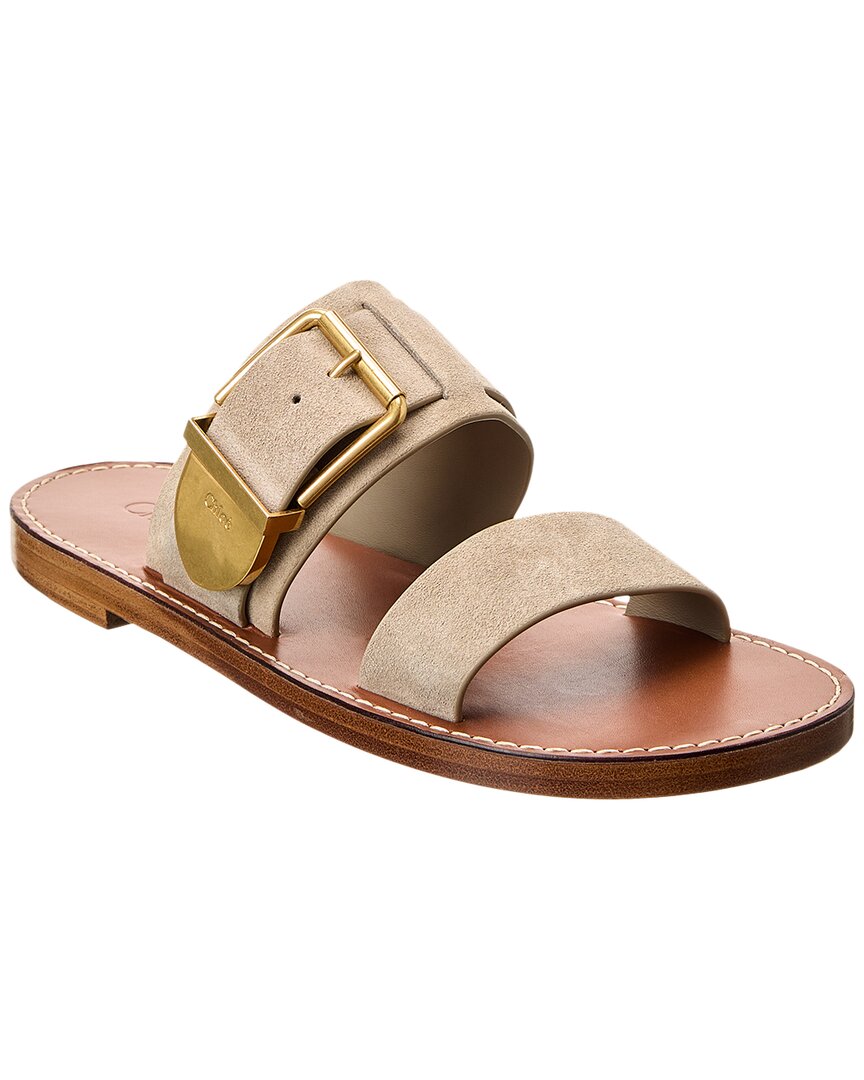 CHLOÉ CHLOÉ REBECCA DOUBLE STRAP SUEDE SANDAL