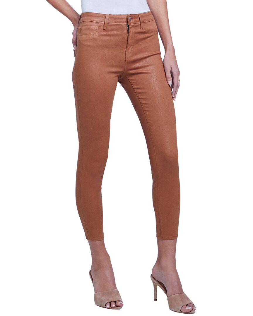 Shop L Agence L'agence Margot Java Coated High-rise Skinny Jean