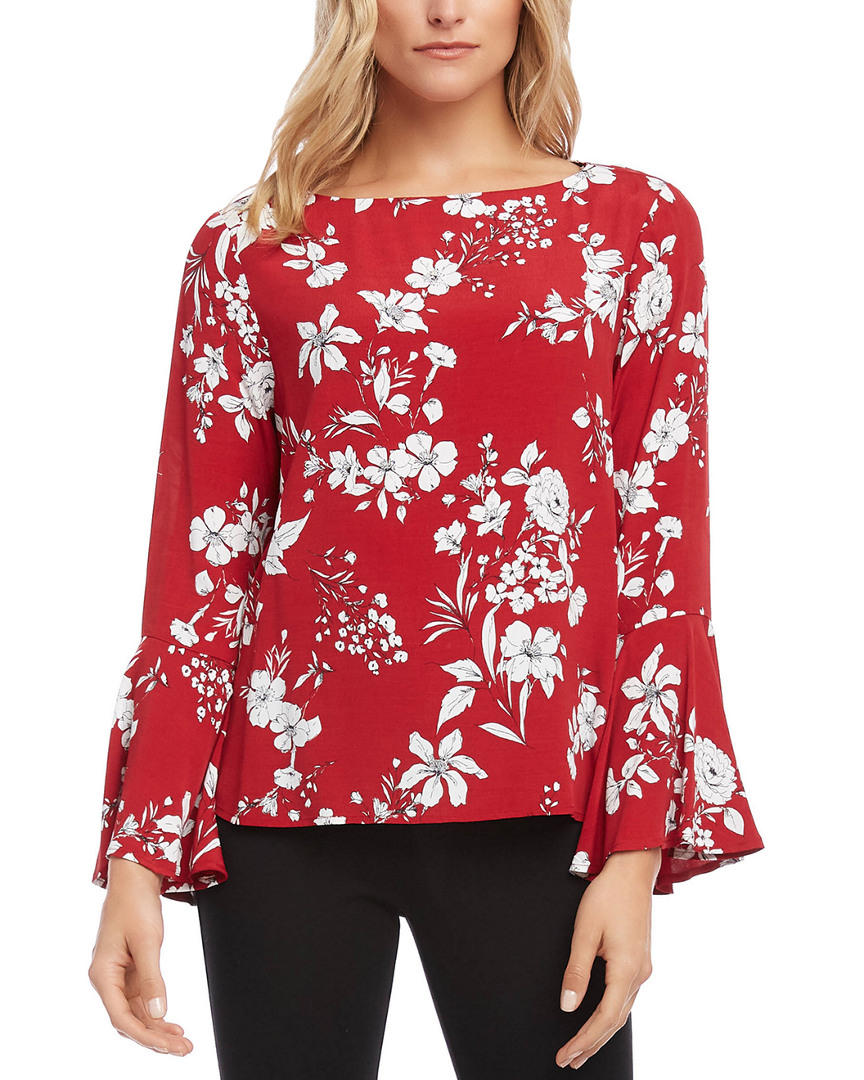 Image of Karen Kane Bell Sleeve Boatneck Top