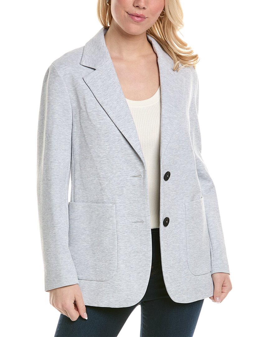Shop Peserico Knit Jacket In Grey