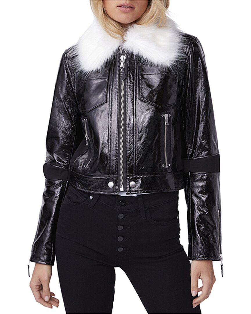 Shop Paige Camdyn Leather Jacket In Black