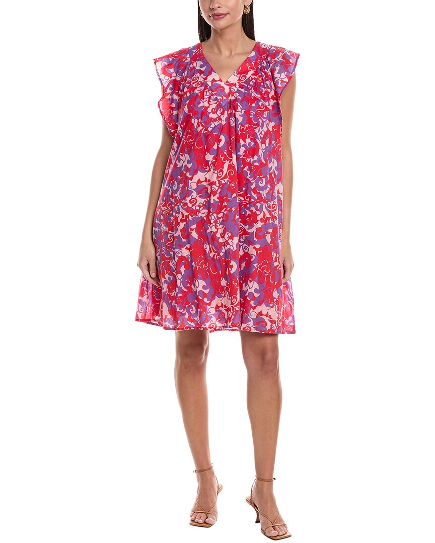 Ro's Garden Parker Short Dress In Red Multi In Pink
